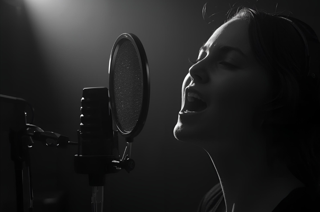 recording singing square